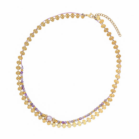 Amethyst Aura Halskette – Für Klarheit & Seelenruhe