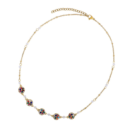 Boho Mosaic Halskette – Kunst am Körper, Farbe für die Seele