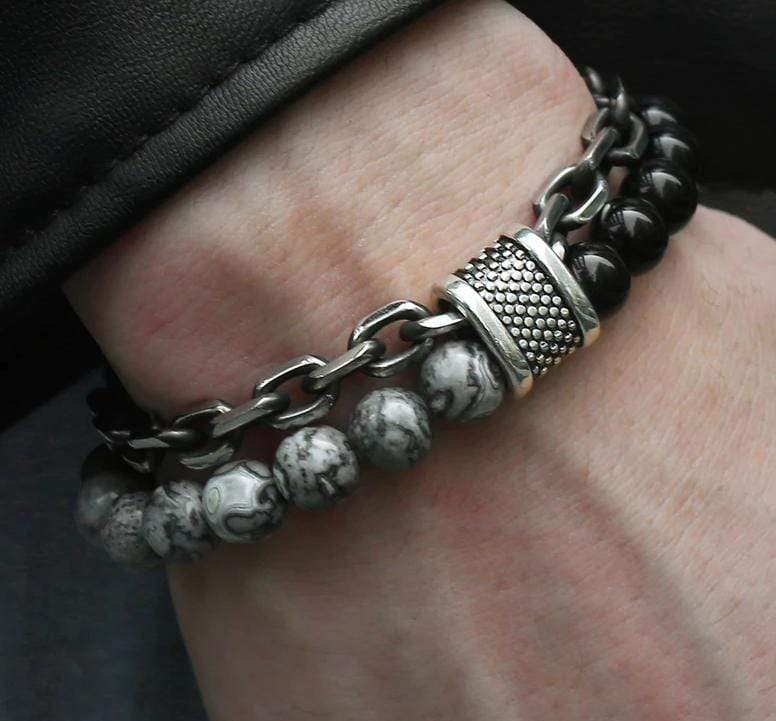 Jasper Chain Bracelet "The Protector" | Boho | Elegant | Men's