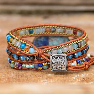 Blaue Hand der Fatima Türkis Armband | Wickelarmband | Boho