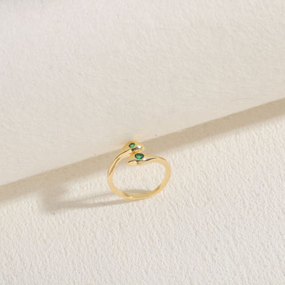 Emerald Snake Ring – Detailansicht