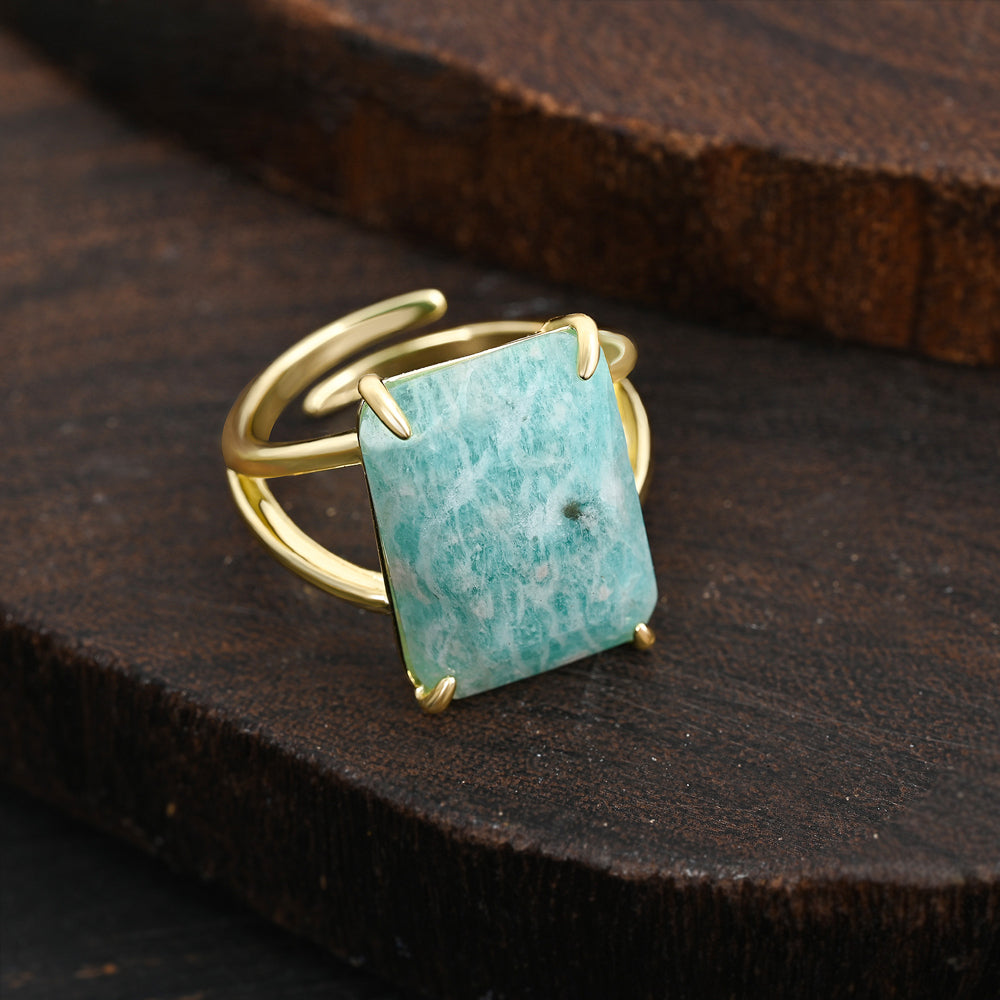 Crown Jewel Ring mit Amazonit