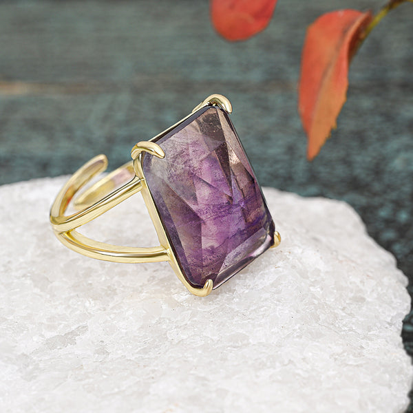 Crown Jewel Ring Amethyst – Majestätische Ruhe