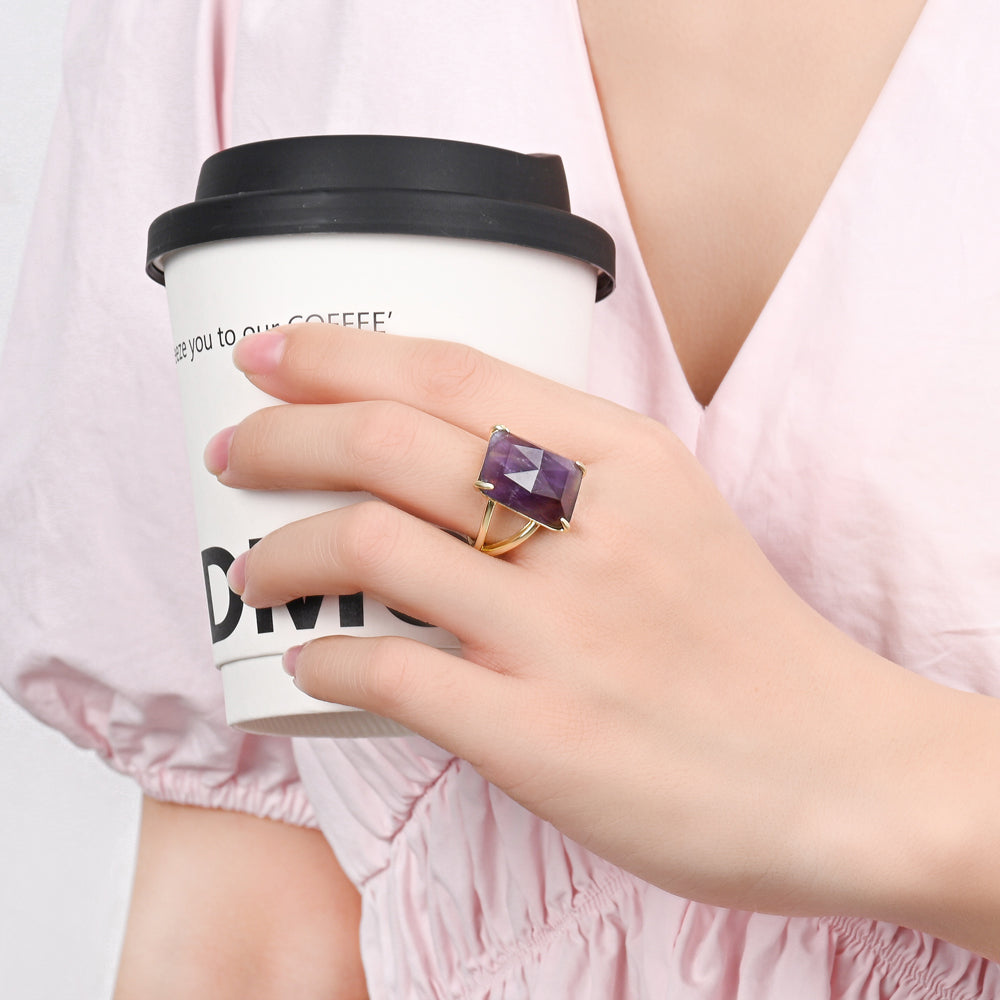 Crown Jewel Ring mit Amethyst