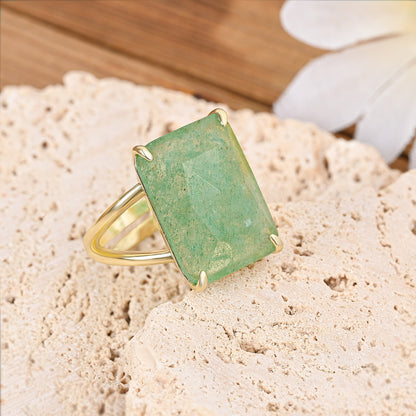Crown Jewel Ring mit Grünem Fluorit