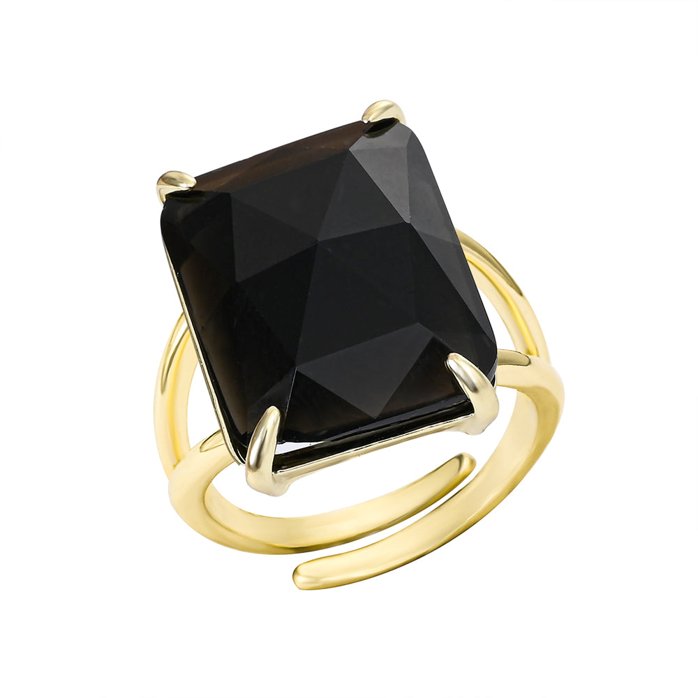 Crown Jewel Ring mit Rauchquarz