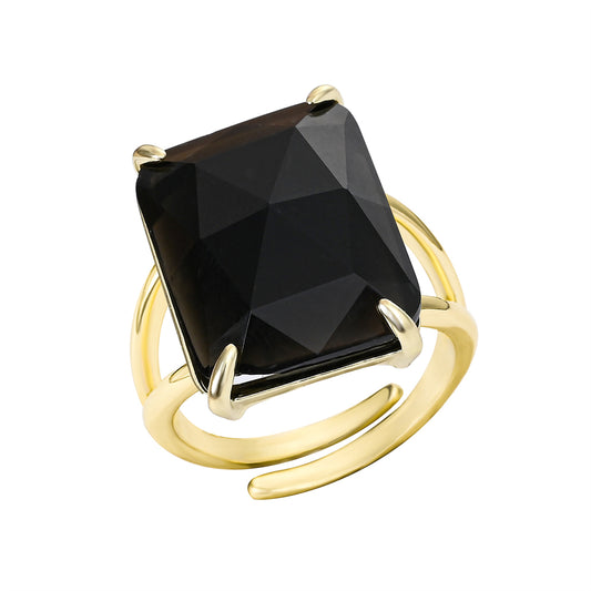 Crown Jewel Ring mit Rauchquarz