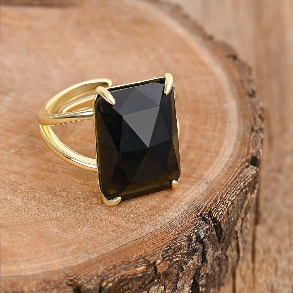 Crown Jewel Ring mit Rauchquarz
