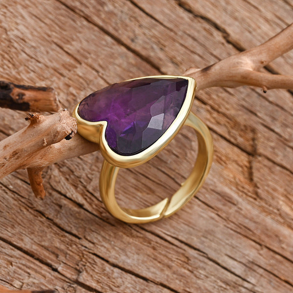 Heart Aura Ring Amethyst – Ruhe im Herzen