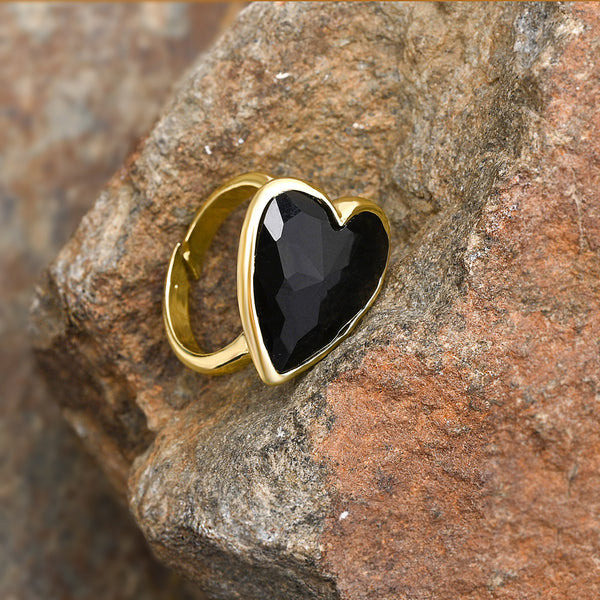 Heart Aura Ring Obsidian – Geschütztes Herz
