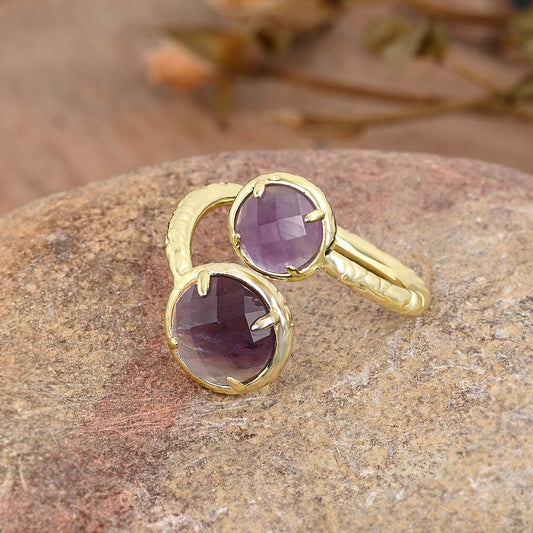 Twin Soul Ring Amethyst – Detailansicht