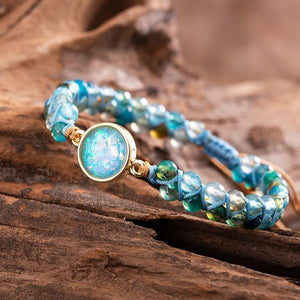 Aqua Essence – Opal & Quartz Armband | BOHO | 100% Handgemacht