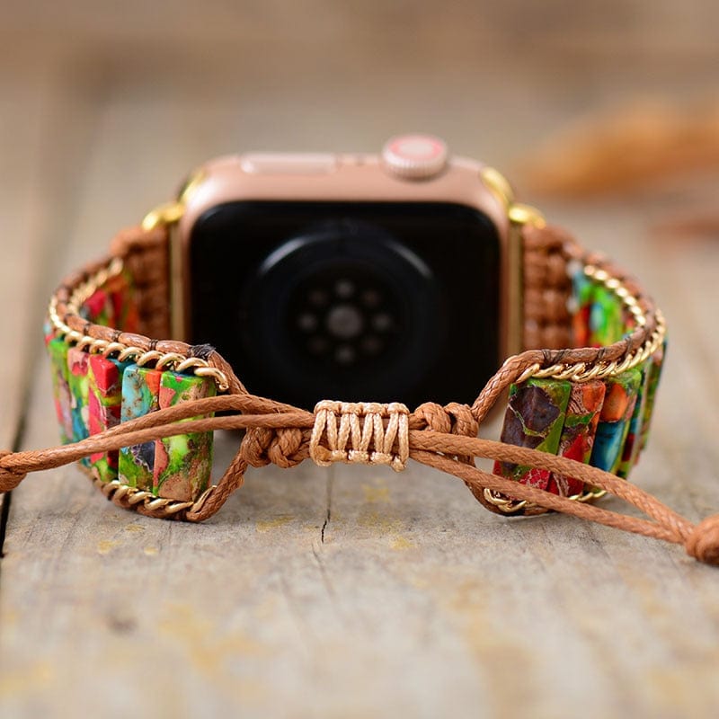 Khalee Samo Amazonite Amazonit Chakra Apple Watch Wickelarmband | Boho | 100% Handgemacht