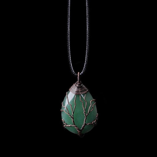 Aventurine Drop Necklace | Boho | 100% handmade