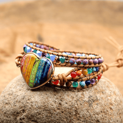 Khalee Samo Beschützendes Chakra Wickelarmband | Boho | 100% Handgemacht