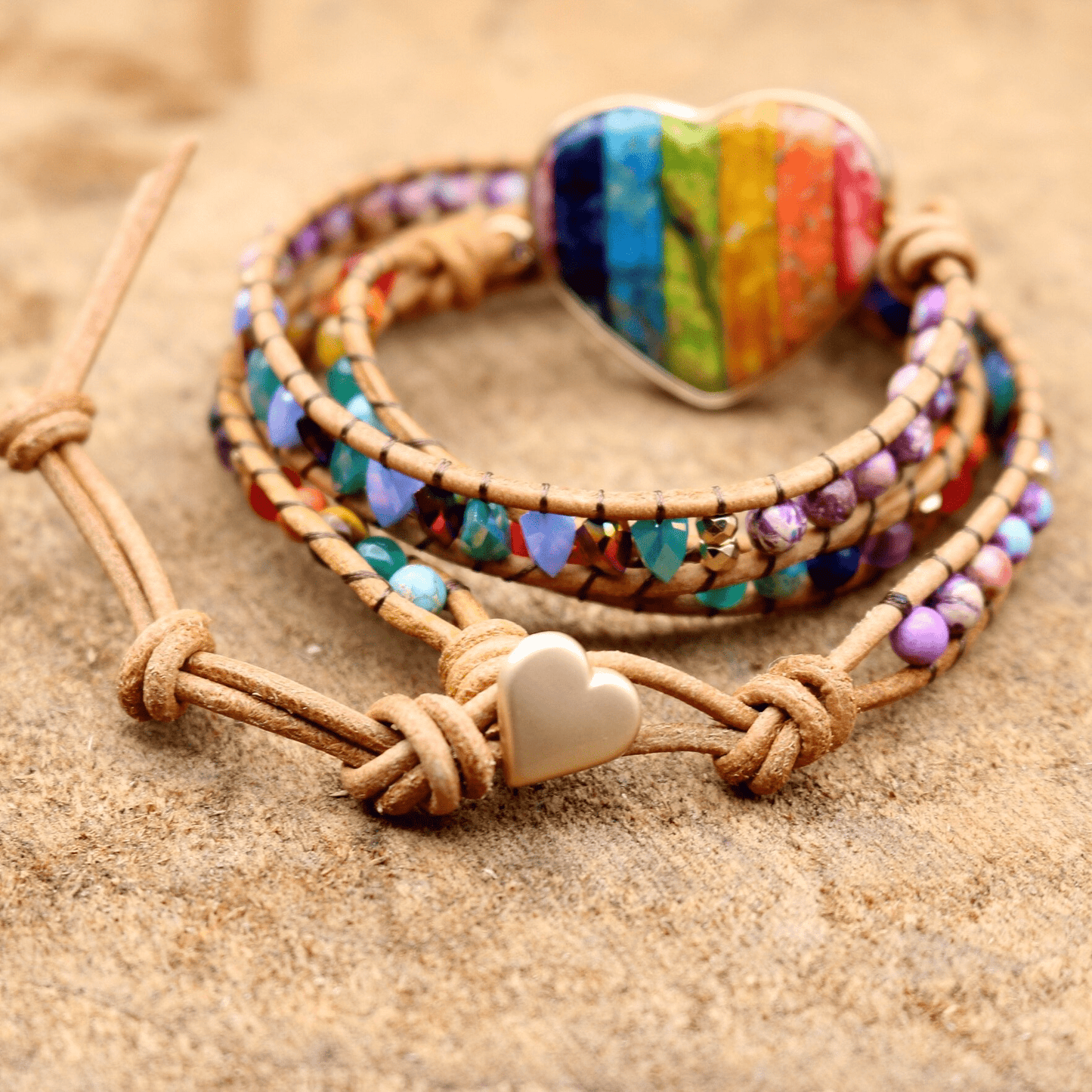 Khalee Samo Beschützendes Chakra Wickelarmband | Boho | 100% Handgemacht