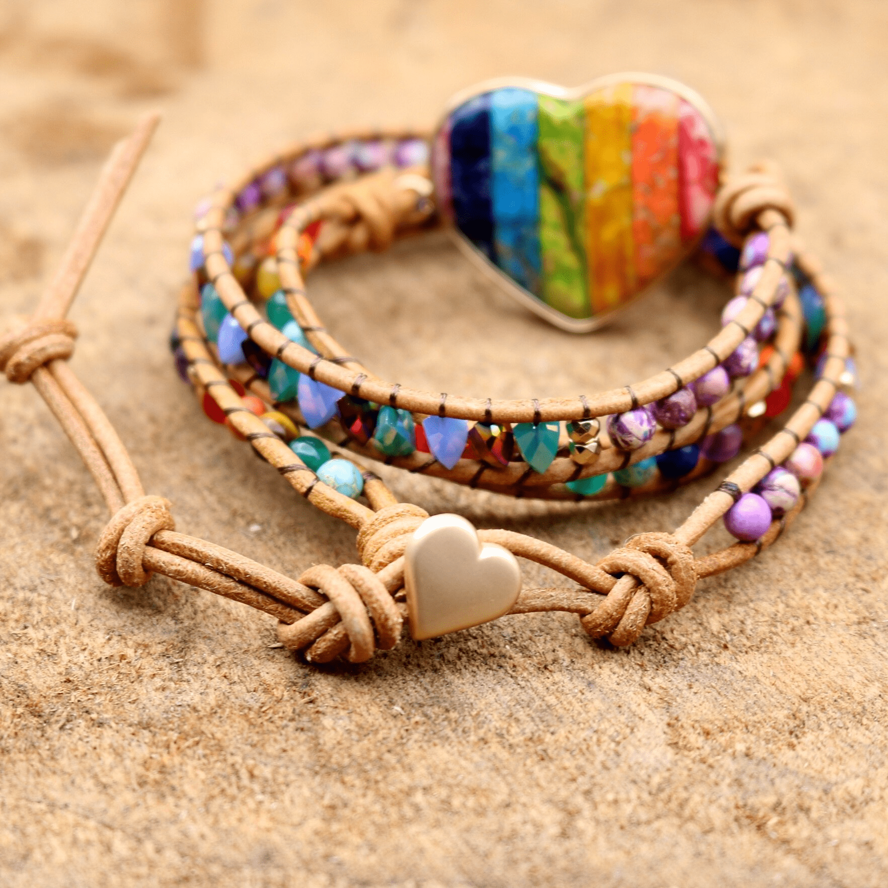 Khalee Samo Beschützendes Chakra Wickelarmband | Boho | 100% Handgemacht