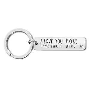 Khalee Samo F00017 Creative stainless steel keychain pendant Fashion Valentine&#39;s Day Gift Lettering Metal Keychain