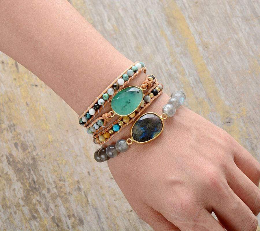 Soothing Jade Wrap Bracelet | Australian Jade Stone | Boho | 100% handmade