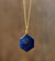 Khalee Samo Lapis Exquisite Simple Natural Stones Hexagon Lapis Amethysts Pendant Chain Necklace Women Luxury Choker Necklace OL Jewelry Wholesale