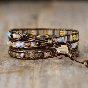 Khalee Samo Labradorit-Schutz-Wickelarmband | BOHO | 100% Handgemacht