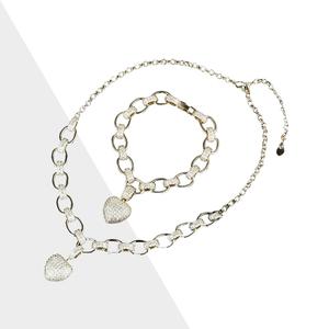 Khalee Samo "PARIS" Schmuck Set | Zirkonia Kette + Armband | in zwei Farben