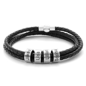 Khalee Samo Personalisiertes Herren Armband | Silber | Geschenk | Herren Armband
