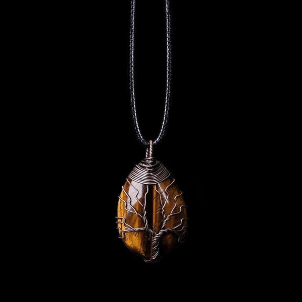 Tiger Eye Drop Necklace | Boho | 100% handmade