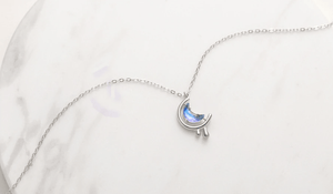 Water in the Moon Necklace - 925 Sterling Silver