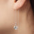 Long teardrop rhinestone earrings