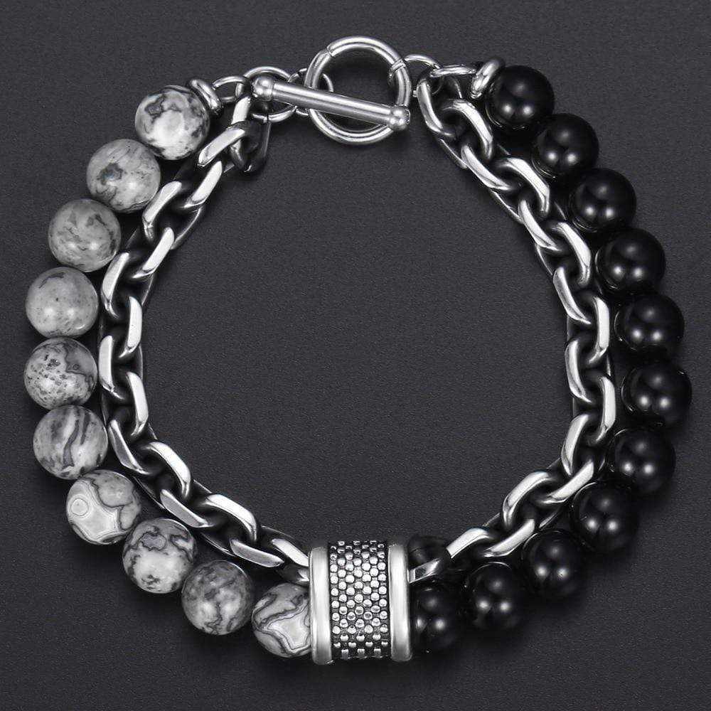 Jasper Chain Bracelet "The Protector" | Boho | Elegant | Men's