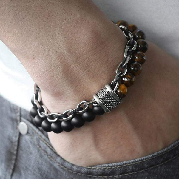 Tiger Eye Chain Bracelet 